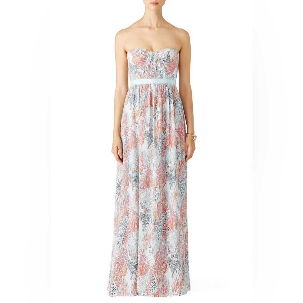 BCBG MaxAzria Printed Amber Maxi dress gown Sz 4